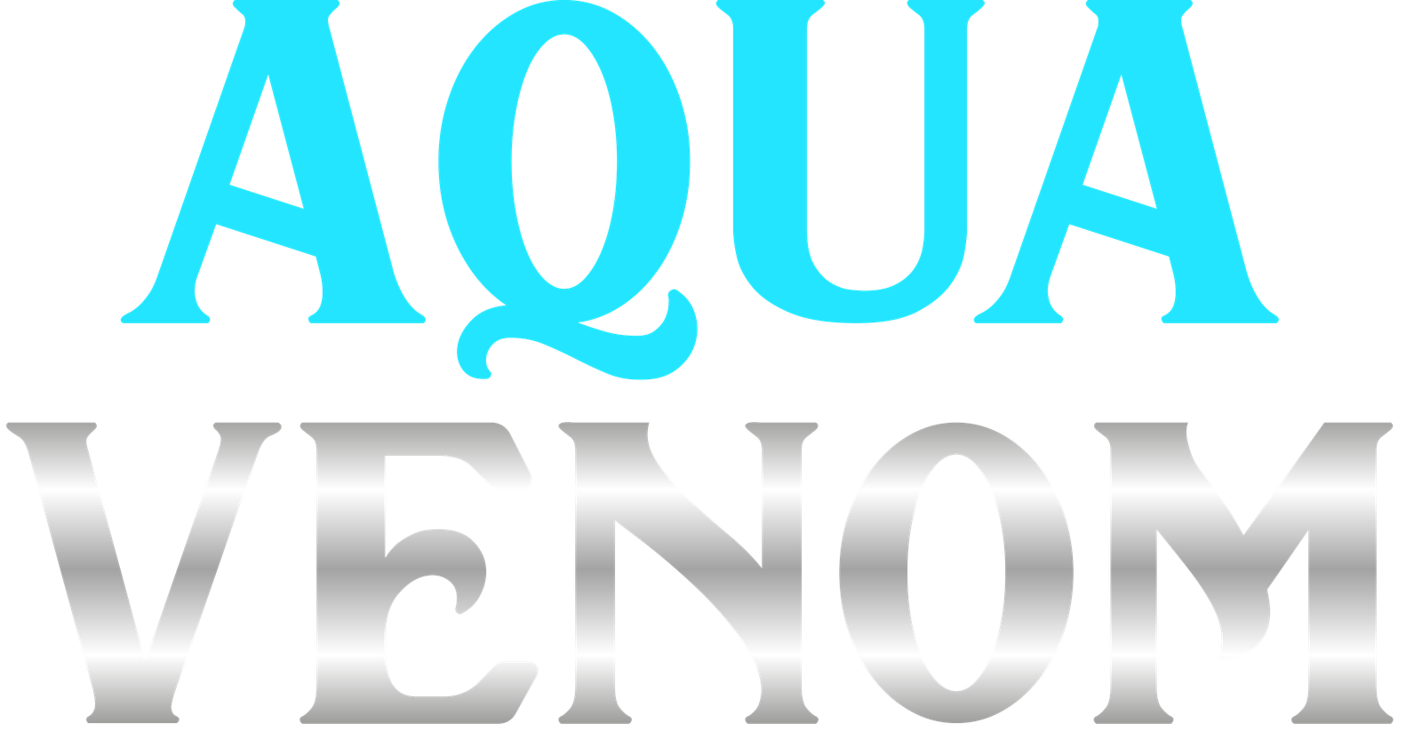Aqua Venom Text Logo